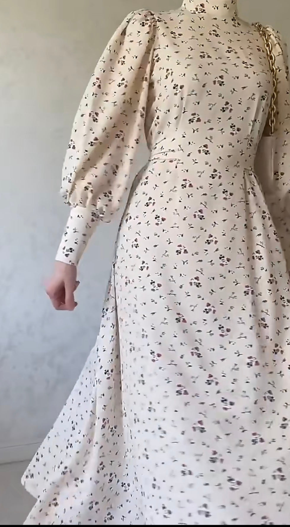 Robe manche bouffante